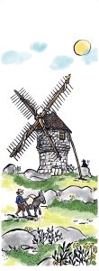 Moulin à petit-pied Illustration Marie-Anne ABESDRIS Musée de Guérande © Ville de Guérande 